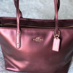 Burgundy Coach handbag